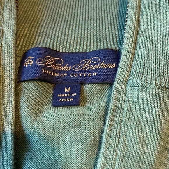 Brooks brothers size medium half zip sweater green - Picture 2 of 9